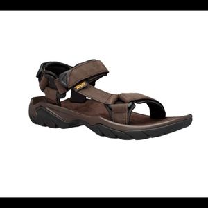 NEW TEVA Terra Fi 5 Leather Universal Turkish Coffee Brown Men’s Sandals